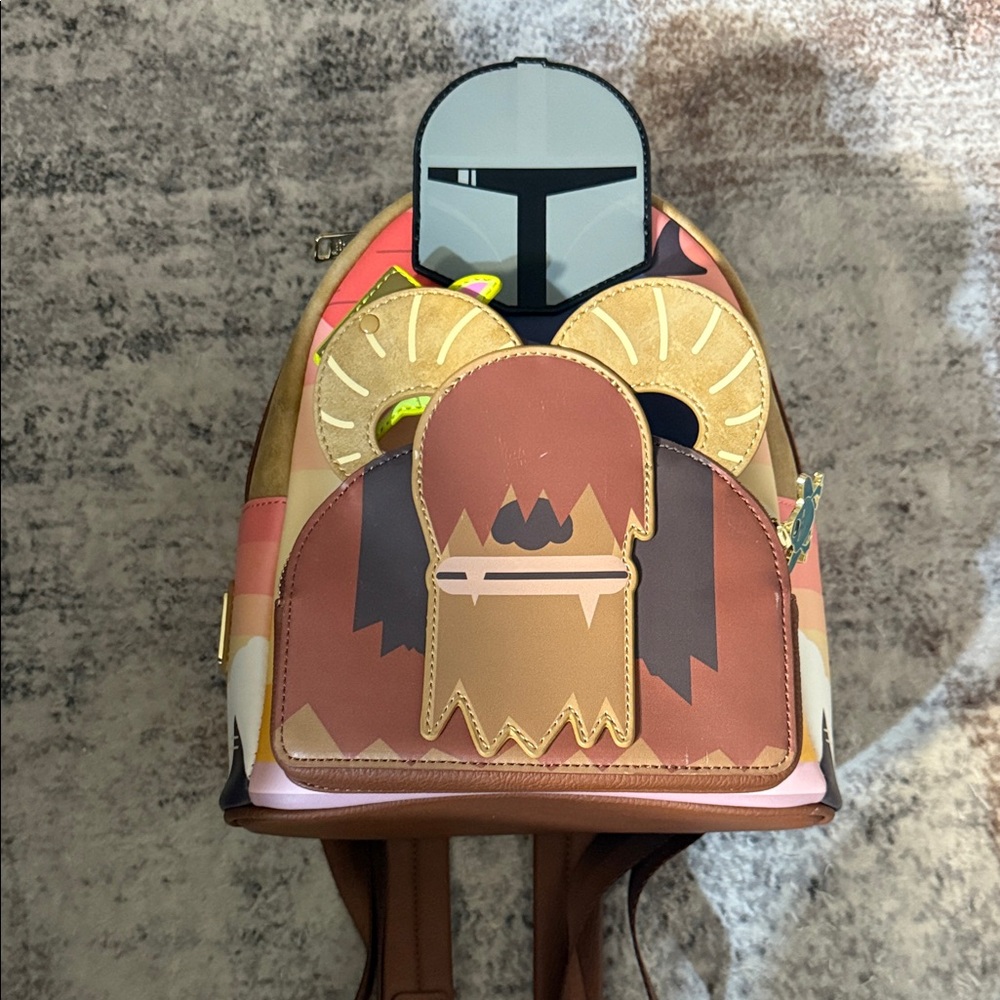 Loungefly Brown and Gold Backpack
